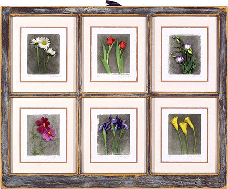 Six Pane Mixed Flowers